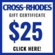 25 gift certificate to cross rhodes restaurant