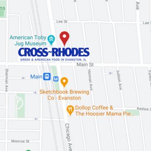 map to cross rhodes in Evanston
