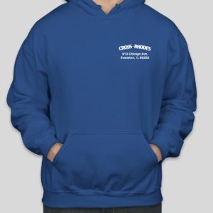 blue hoodie front
